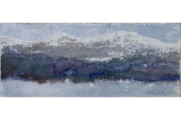 Wish you were Here V, aquarelle sur papier Saint Armand, 9x4p.